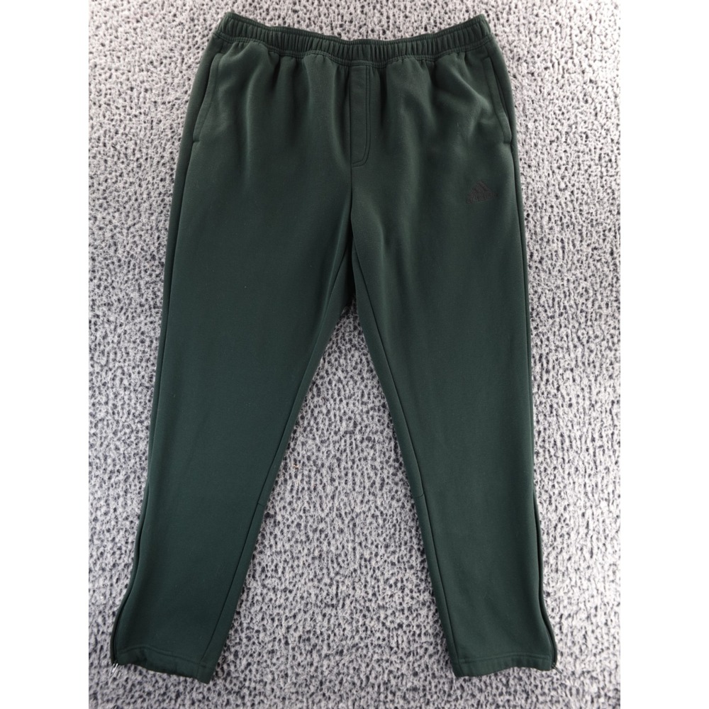 Adidas Men's Dark‎ Green Fleece Sweatpants Joggers Pants Size 2XL